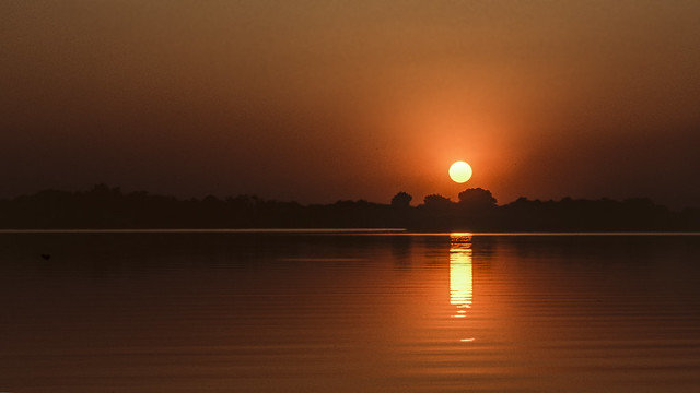 Sunset, Guma Lagoon, Okavango Delta, Botswana