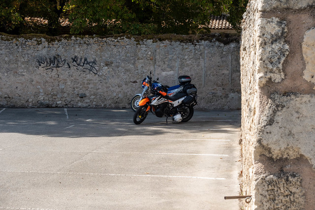 KTM parked in secret in Burgos Spain