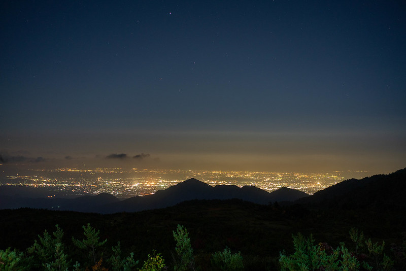 大日平山荘からの夜景