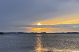 Sunset over the Isle of Bute; taken from Largs, Scotland.
