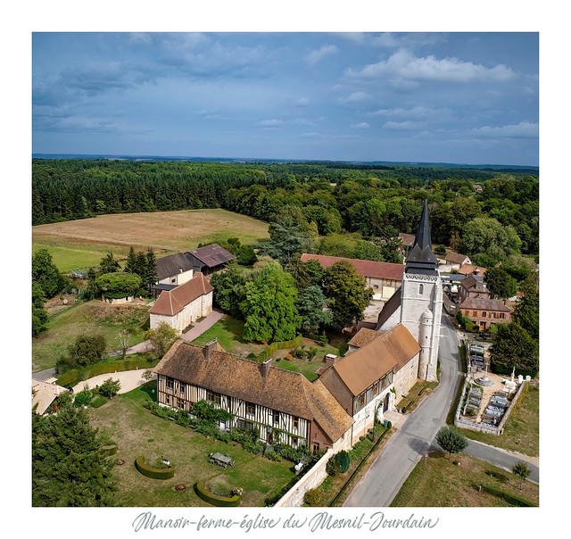 Kite Aerial Photography on the Manoir-Ferme-Eglise in Mesnil Jourdain