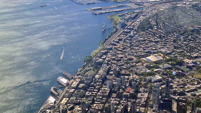 Seattle waterfront and Space Needle