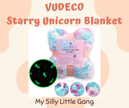 VUDECO Starry Unicorn Blanket