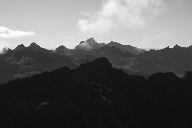 Lofoten mountain ridges