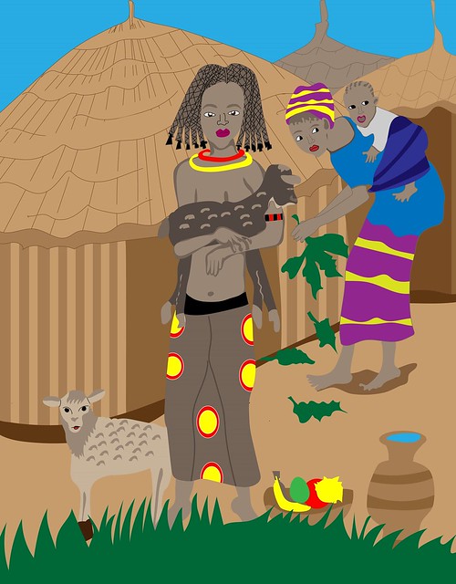 El poblado (dibujo digital illustrator)