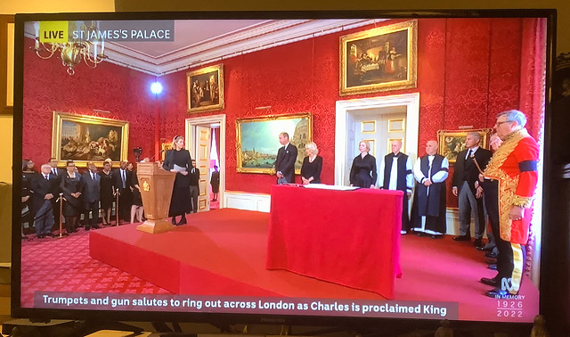 the succession of King Charles III from the TV