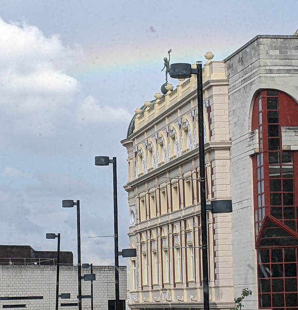 Rainbow over the Lyceum Theatre, Sheffield. (photo taken at about the time that Queen Elizabeth II was passing on).