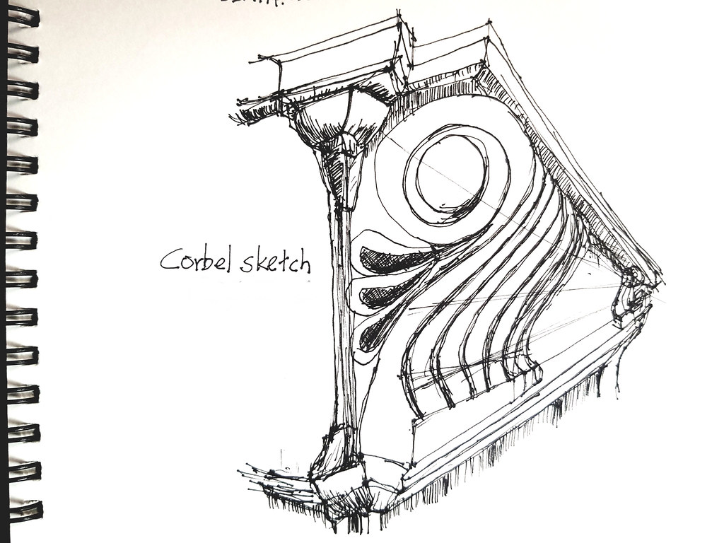 樓宇結構 Corbel sketch (Artline pen 0.1) Blogged ...