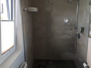 Room in Hotel Heinz - Shower Bathroom / Zimmer im Hotel Heinz - Dusche Bad