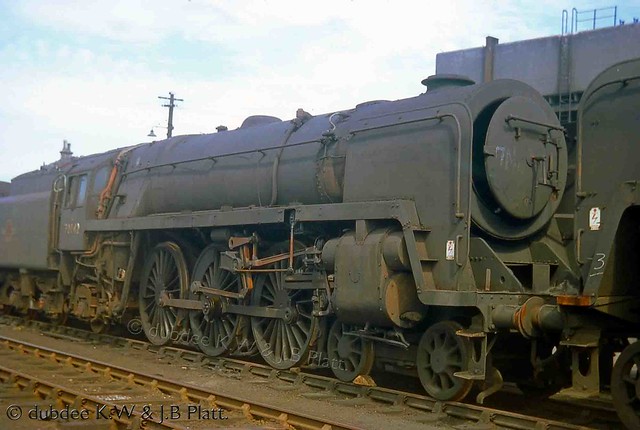 60s steam August 1967 BR Britannia 4-6-2 70042 at Carlisle Kingmoor MPD