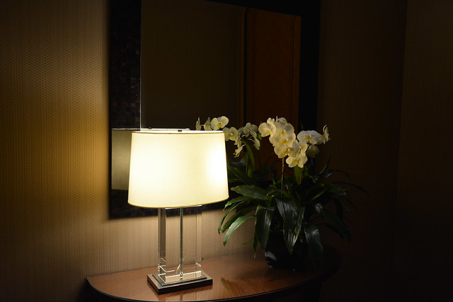 Lamp, Mirror, Flowers