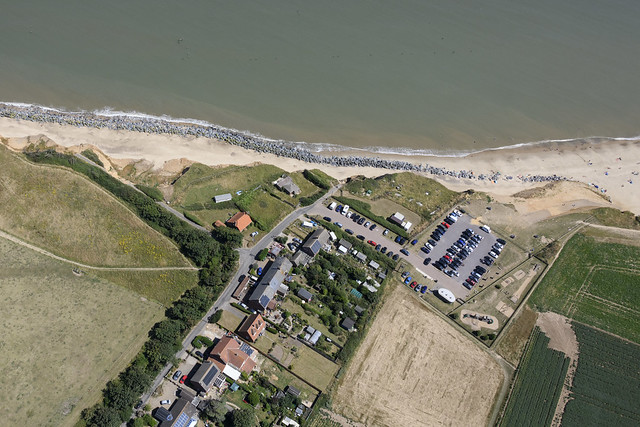 Happisburgh aerial image - Norfolk coastal erosion
