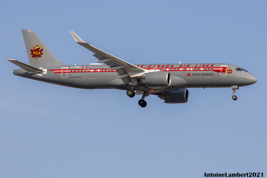 Air Canada Airbus A220-300 Trans-Canada Air lines Livery C-GNBN YUL
