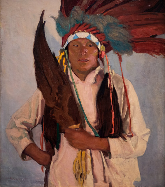Ernest L. Blumenschein, Eagle Fan, 1915, Oil on canvas, 3/27/21 #fristartmuseum