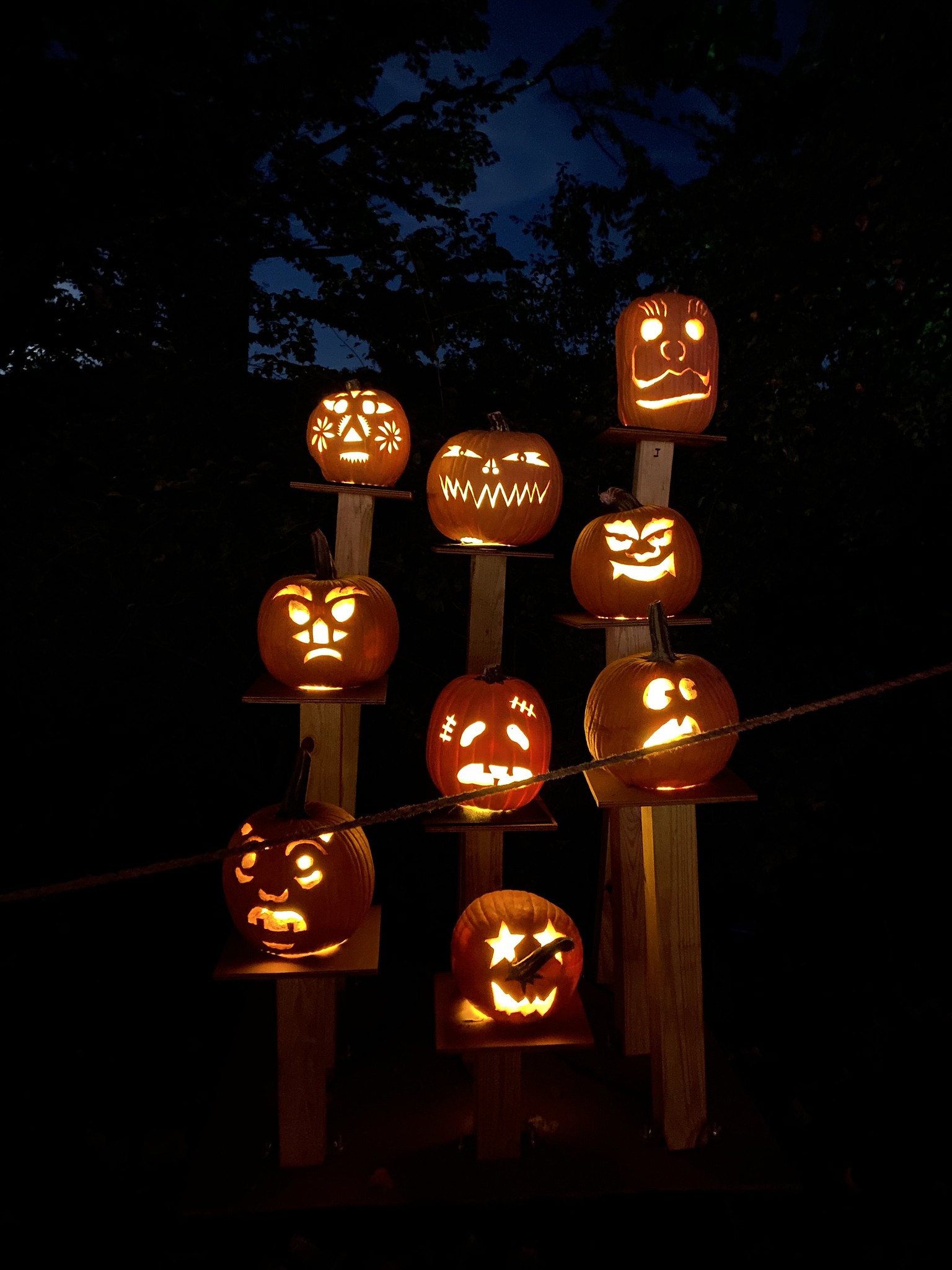 pumpkin with light in Halloween in Sleepy Hollow Country