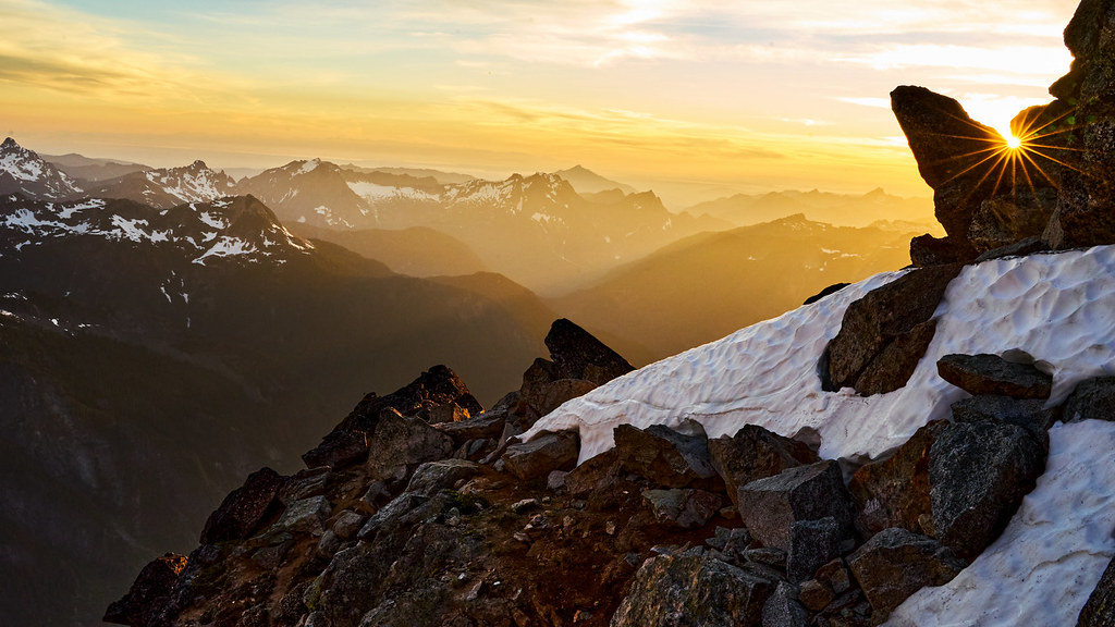 Summit Sunset from Sloan Peak