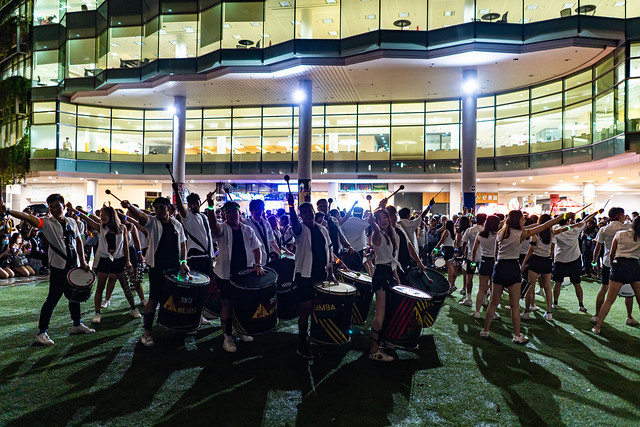 Singapore Management University drummers at the Night Festival