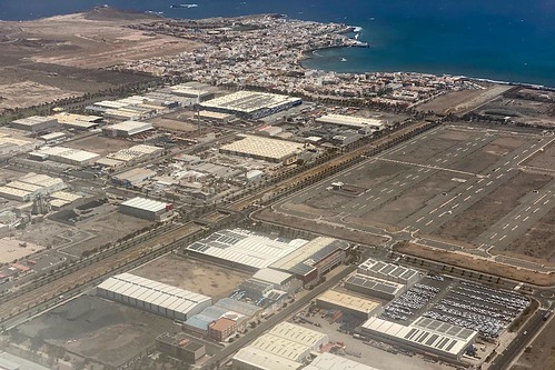 Vista aérea del Polígono Industrial de Arinaga