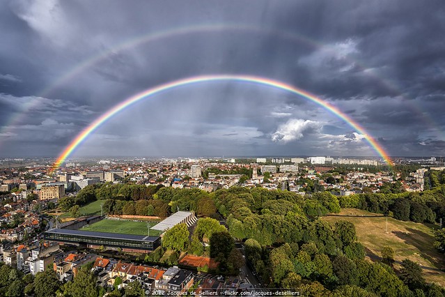 Rainbow over Brussels Airport