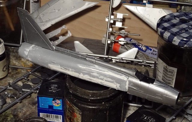 1:72 English Electric/BAC ‘Skyspark’ F.6; aircraft ‚F (s/n XR778)' of the Royal Air Force 11 Squadron; RAF Binbrook (Linconshire, Eastern UK), 1977 (What-if/kitbashing) - WiP