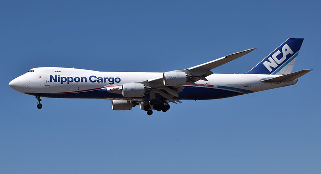 Nippon Cargo Airlines 747-8KZF (JA13KZ) LAX Approach 3