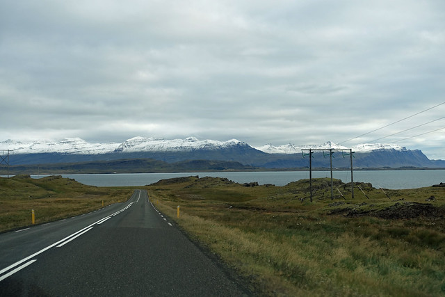 On the Road on Ring Road aka Þjóðvegur in Eastern Iceland