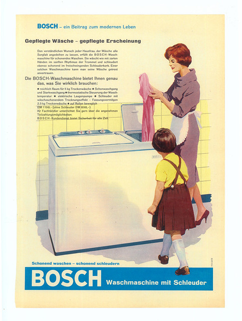 Werbung für Waschmaschinen der Firma Bosch