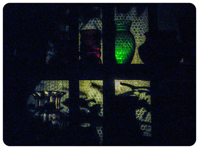 Night Window with Vases