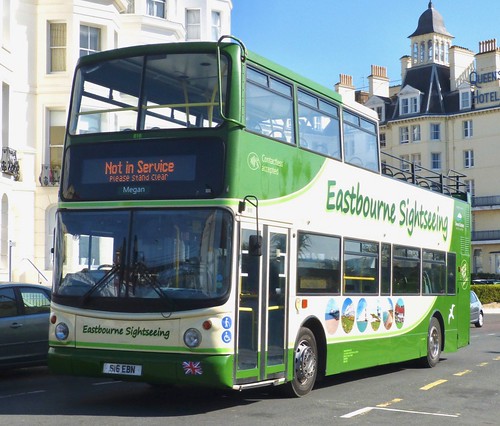 S16 EBN ‘SEVEN SISTERS BUS & COACH’ No. 816. Eastbourne Sightseeing, Megan. Volvo B7TL / Transbus ALX400 /1 on Dennis Basford’s railsroadsrunways.blogspot.co.uk’