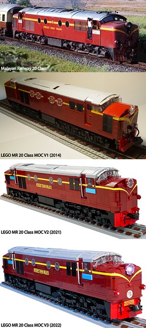 LEGO Malayan Railway 20 Class Progress Over The Years