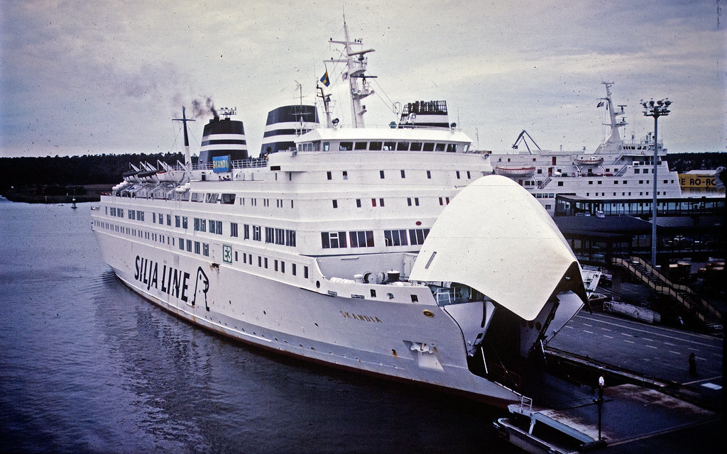 The ferries Skandia and Silja Star in the port of Turku, Finland