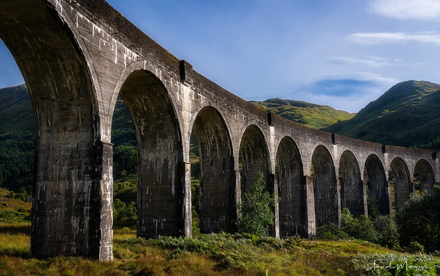From beneath the Glenfinnan viaduct, near Fort William Scotland