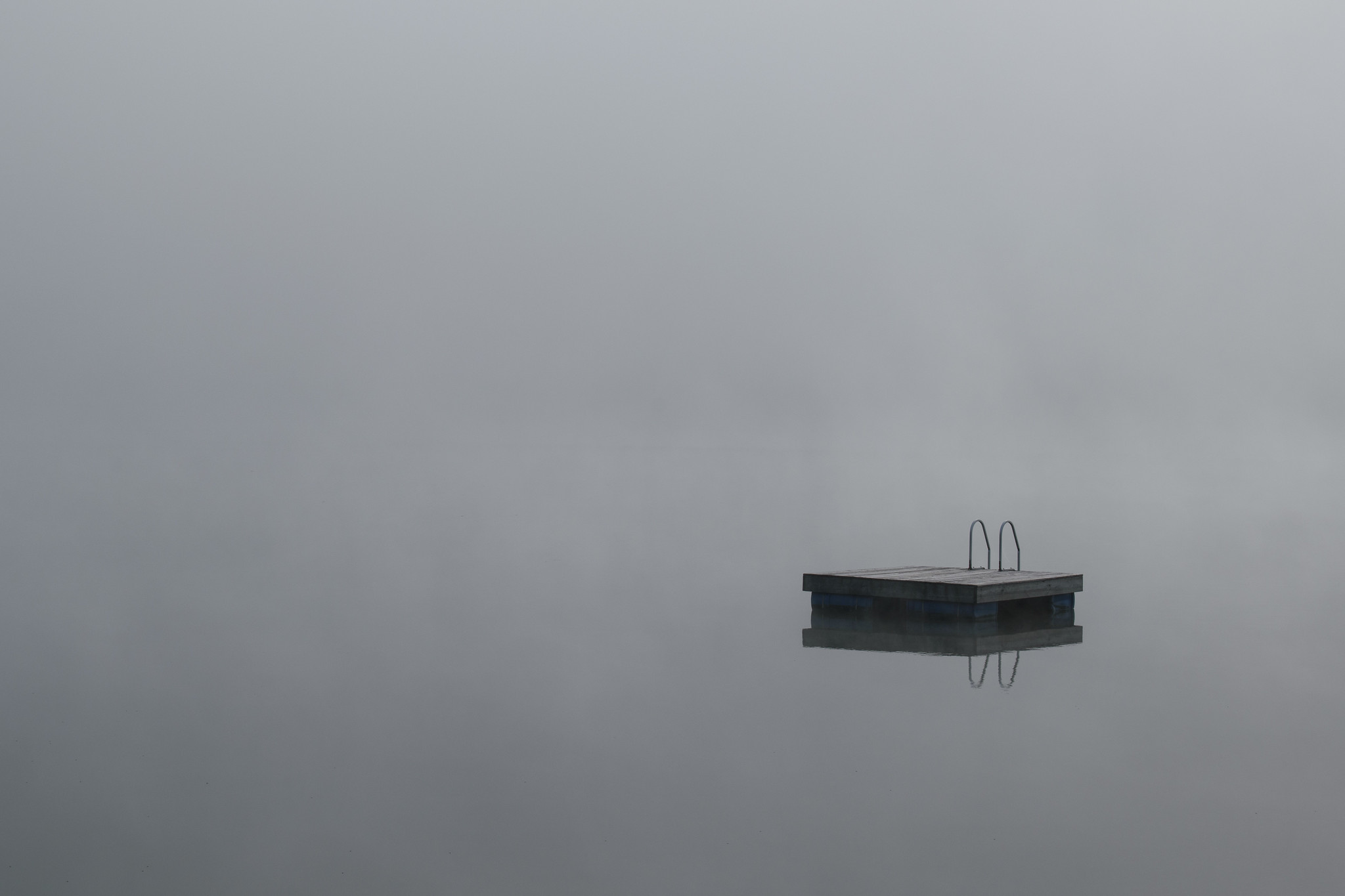Morning fog over Kezar Lake