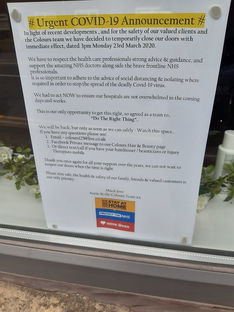 Covid Shop Closure Notices