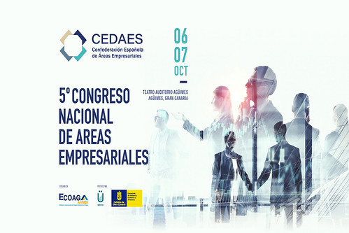 Cartel promocional del 5º Congreso Nacional de Áreas Empresariales en Agüimes