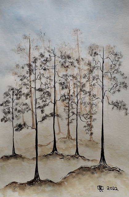 Watercolor - trees