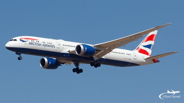 TLV - British Airways Boeing 787-9 G-ZBKB