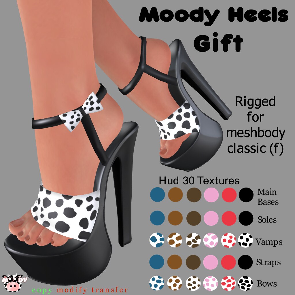 Moody Heels Free gift for Meshbody Classic female body