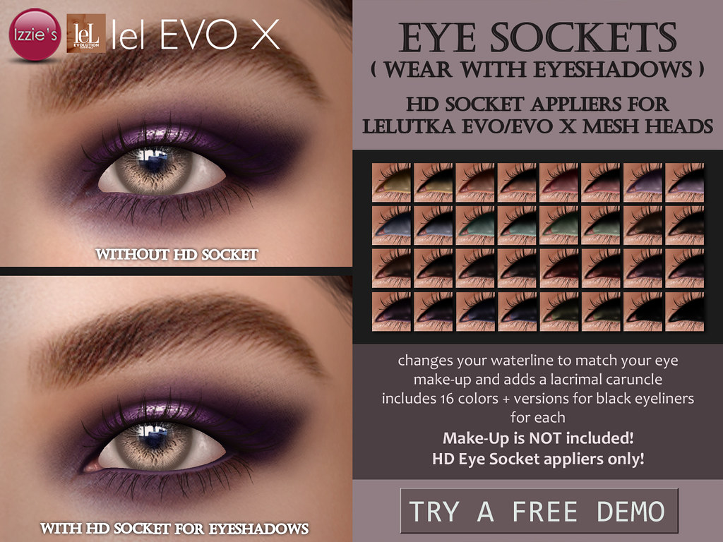 Eye Sockets for Eyeshadows (LeLutka Evo/Evo X HD) for FLF