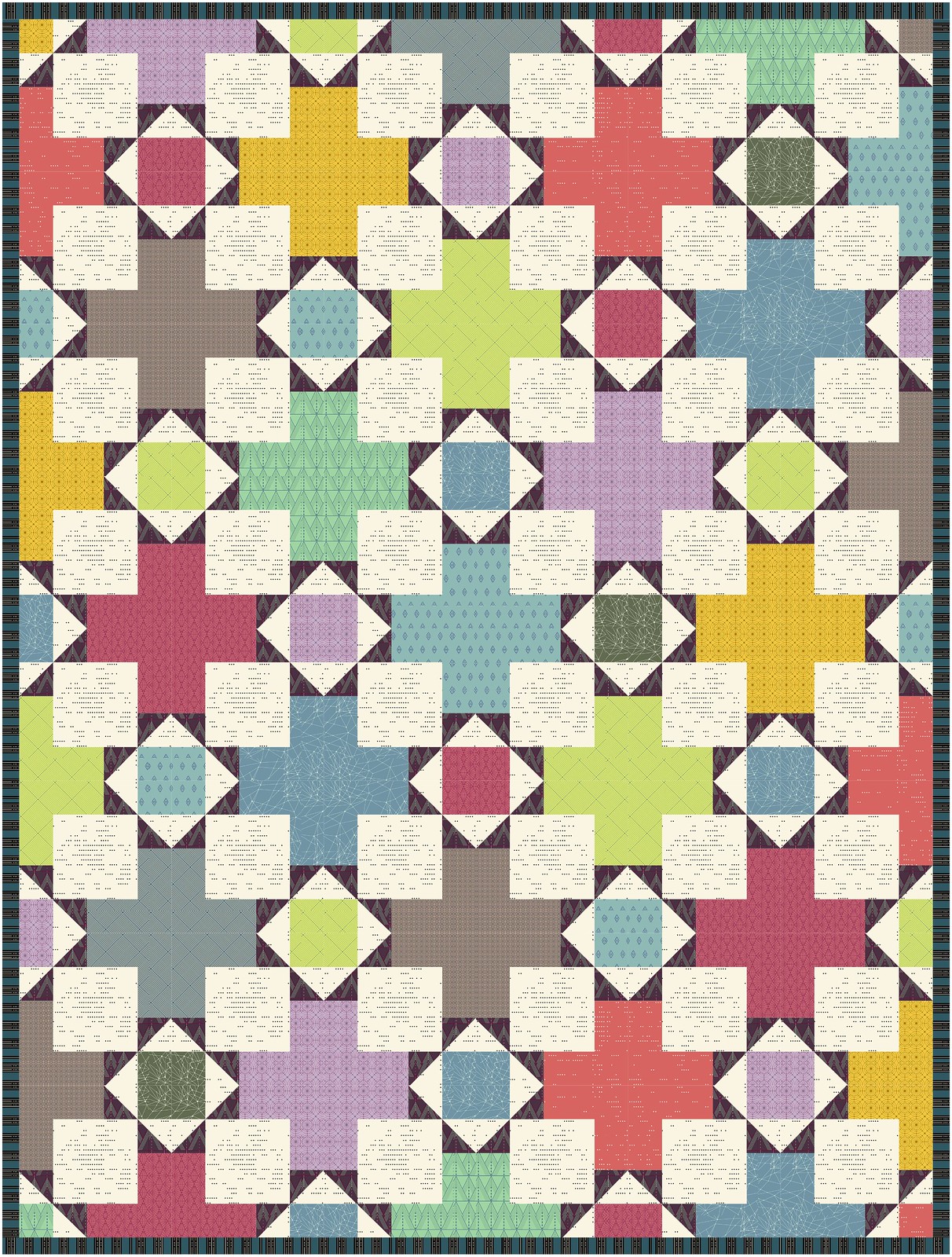The Hazel Quilt in Fabric from the Attic