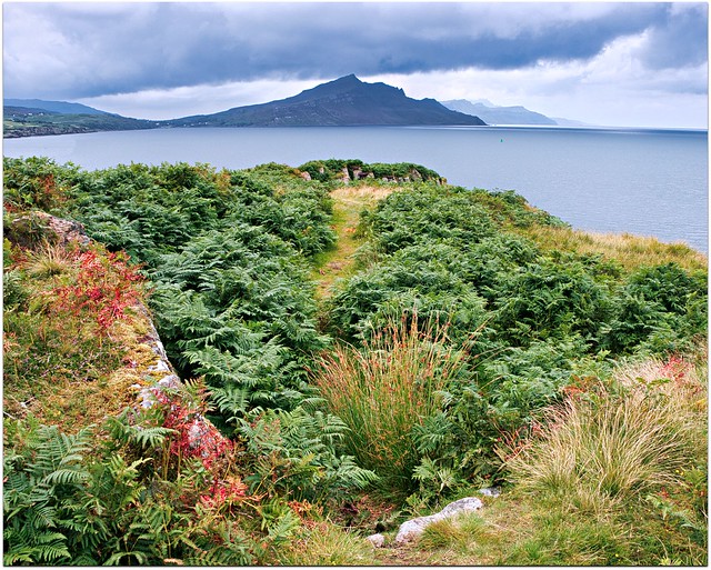An Aird Peninsula, and Ben Tiavanaig. Skye, Scotland.