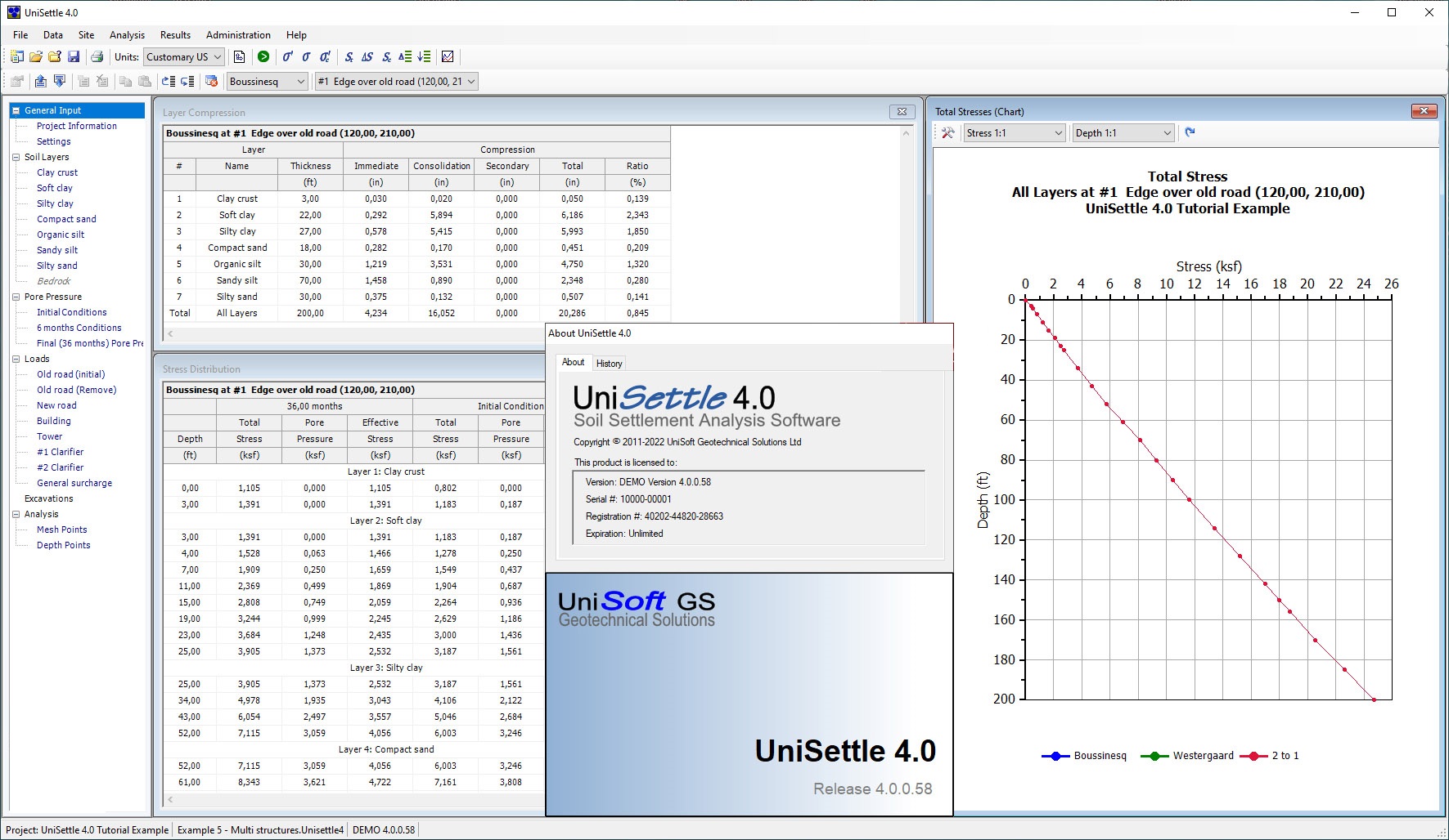 Working with UniSoft Geotechnical Solutions UniSettle 4.0.0.58 full