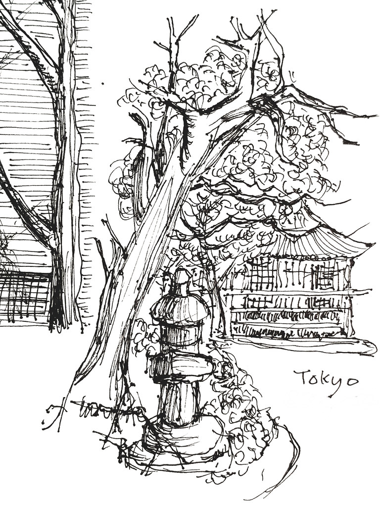 台東區-東京 Taito Tokyo - 城市草圖 Urban Sketches (Artline Pen 0.1) ...