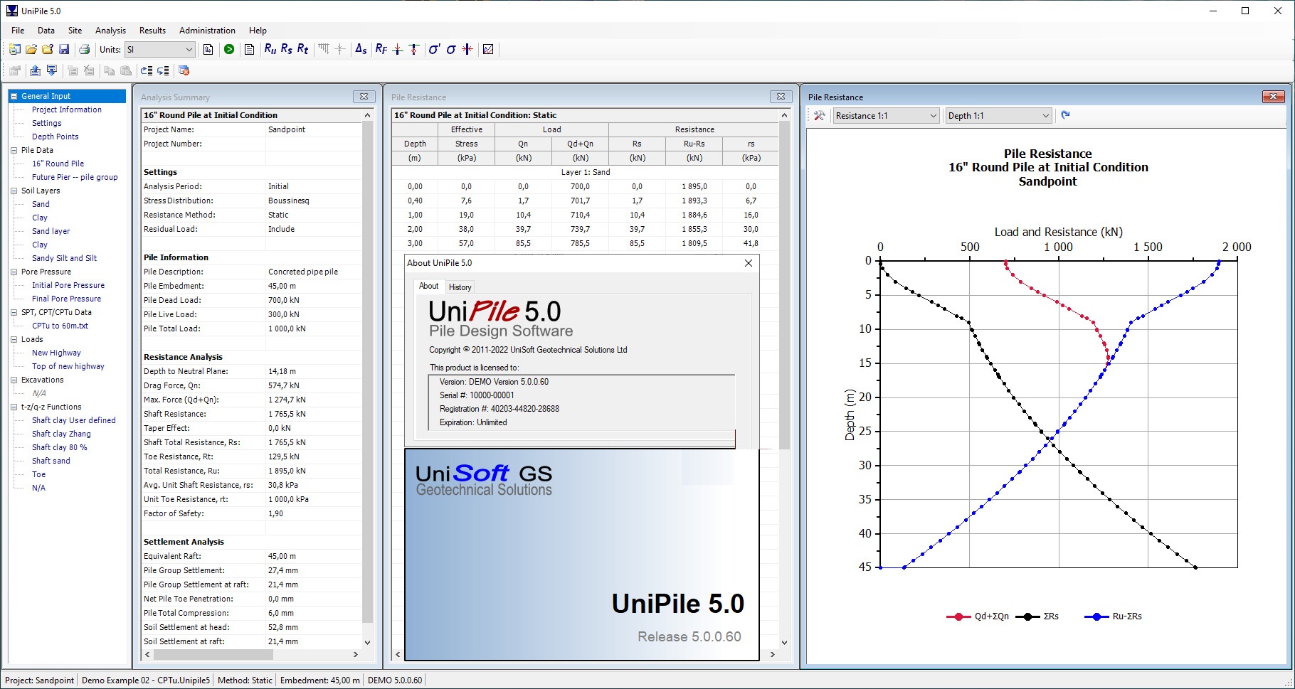 Working with UniSoft Geotechnical Solutions UniPile 5.0.0.60 full
