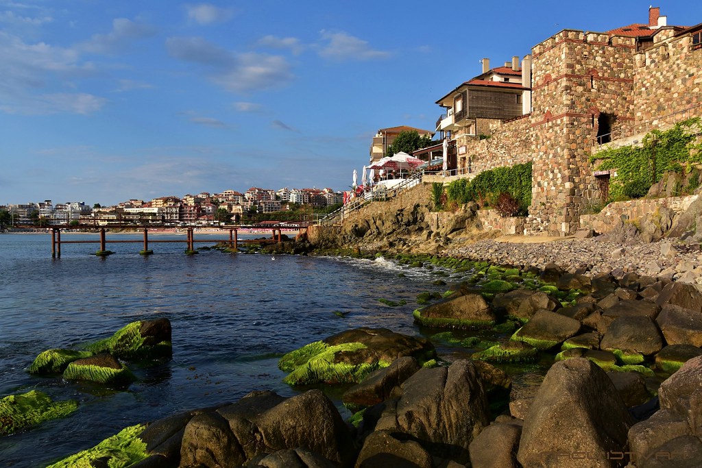 Bay section in front of Southern Fortress Wall and Tower in Sozopol