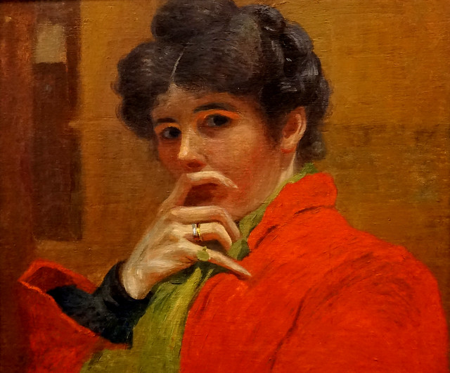 Marguerite Burnat-Provins, Autoportrait le doigt sur la bouche