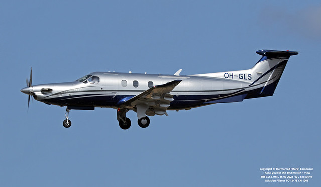 OH-GLS LMML 15-09-2022 Fly 7 Executive Aviation Pilatus PC-1247E CN 1008