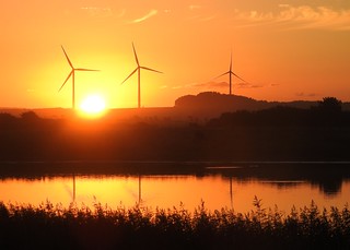 Cresswell Ponds - Twin Turbine Sunset