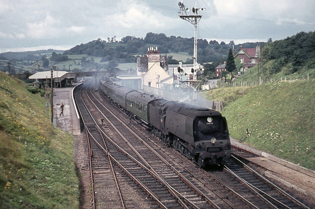 34075 '264 Squadron' at Seaton Junction in 1964