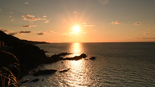 Sunset over Lundy from Ilfracombe - Sunday 18th September 2022  at  18:49:28